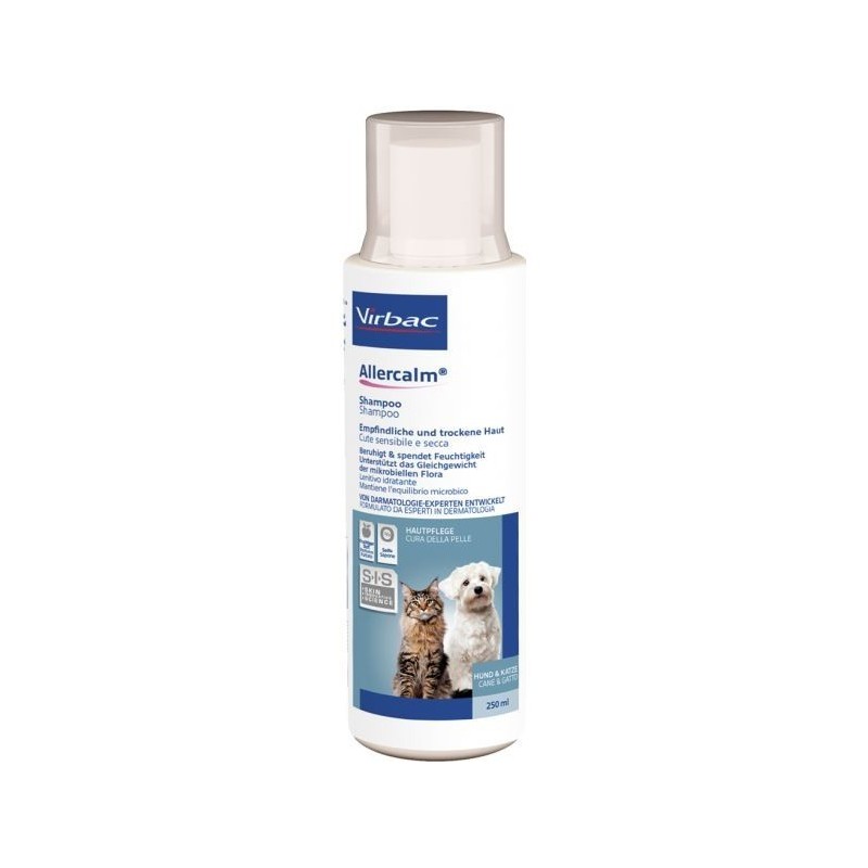 Virbac Allercalm Shampoo Cute Sensibile E Secca Cani E Gatti 250 Ml