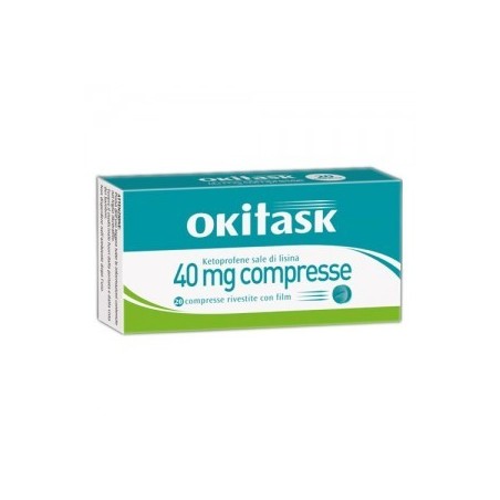 Okitask 40 mg Ketoprofene Farmaco Antidolorifico 20 Compresse