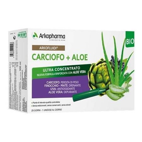 Arkofarm Arkofluidi Carciofo+aloe Vera 20 Flaconcini 200 G