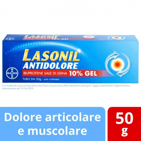 Lasonil Antidolore Gel 10% Ibuprofene Farmaco Antidolorifico 50 grammi