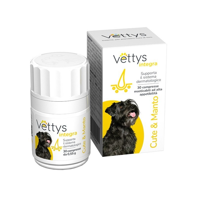 Pharmaidea Vettys Integra Cute&manto Cane 30 Compresse Masticabili