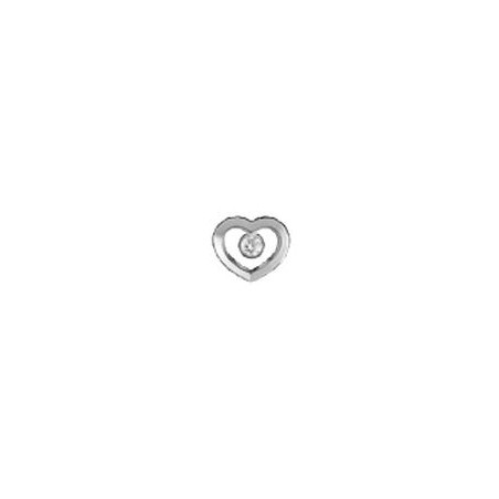 Sanico Orecchini Heart Solitaire Swarovski 9 Mm