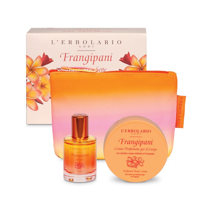 L'erbolario Frangipani Beauty Pochette Dolci Attimi 1 Profumo 30 Ml + 1 Crema Profumata Corpo 75 Ml Edizione Limitata