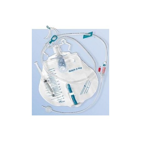 Teleflex Medical Catetere In Silicone Scanalato Profilcath Preconnesso Ch16 Lunghezza 40cm + Sacca Di Drenaggio Da 2000ml Gradua