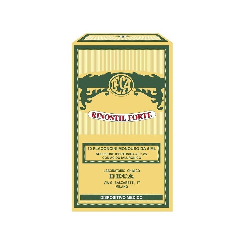 Deca Laboratorio Chimico Rinostil Forte Soluzione Ipertonica 10 Flaconcini Monouso Da 5 Ml