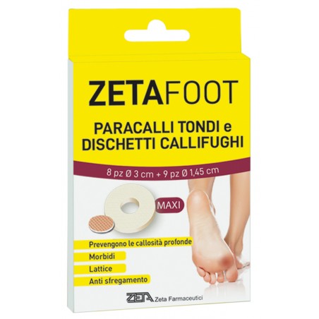 Zeta Farmaceutici Zetafoot Paracallo Tondo 8 Pezzi + Dischetto Callifugo 9 Pezzi