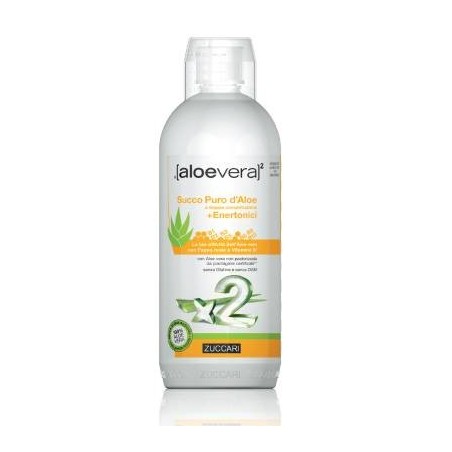 Zuccari Aloevera2 Succo Puro D'aloe Doppia Concentrazione + Enertonici 1 Litro