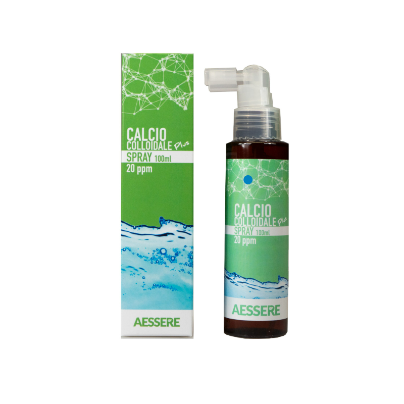 Aessere Calcio Colloidale Plus Spray 20ppm Dispositivo Medico per Denti e Ossa 100 ml Osteoporosi