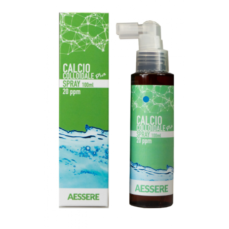 Aessere Calcio Colloidale Plus Spray 20ppm Dispositivo Medico per Denti e Ossa 100 ml Osteoporosi