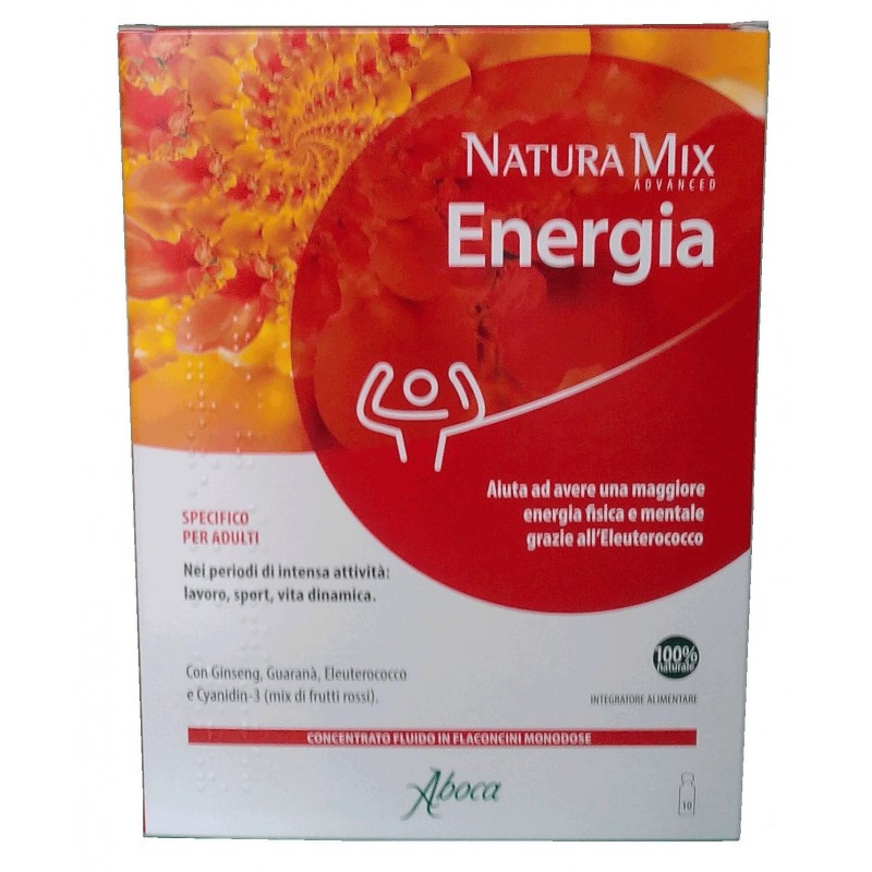 Aboca Societa' Agricola Natura Mix Advanced Energia 10 Flaconcini Da 15 G