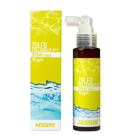 Aessere Zolfo Colloidale Plus Spray 20ppm Antiossidante e Antinfiammatorio 100 ml Dispositivo Medico