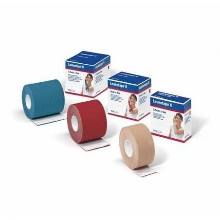 Essity Italy Benda Adesiva Leukotape K Per Taping Fisioterapico Larghezza 5 Cm Lunghezza 5 M Colore Blu In Rotolo