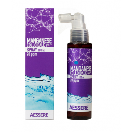 Aessere Manganese Colloidale Plus Spray 20ppm Dispositivo Medico per Epilessia, Ritardi di Crescita e Diabete 100 ml