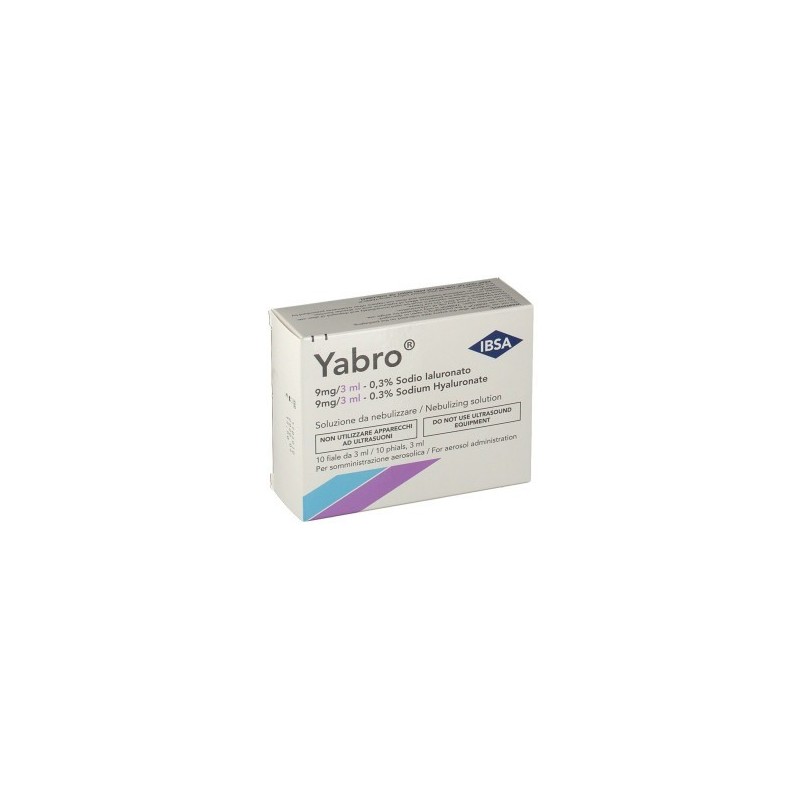 Ibsa Farmaceutici Italia Yabro 10 Fiale 3ml Acido Ialuronico 0,3% Soluzione Per Nebulizzatore