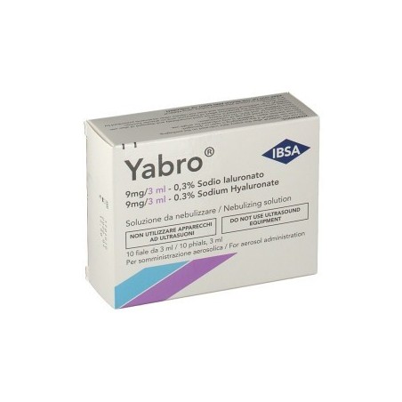 Ibsa Farmaceutici Italia Yabro 10 Fiale 3ml Acido Ialuronico 0,3% Soluzione Per Nebulizzatore