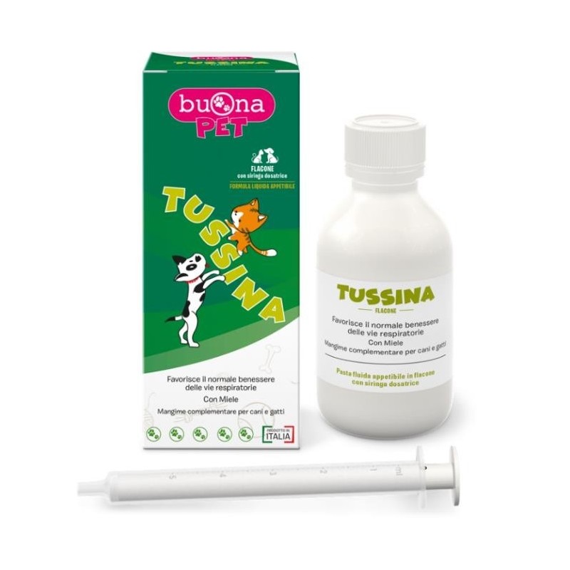 Buona Societa' Benefit Tussina Flacone Cani E Gatti Con Siringa Dosatrice 100 G Buonapet