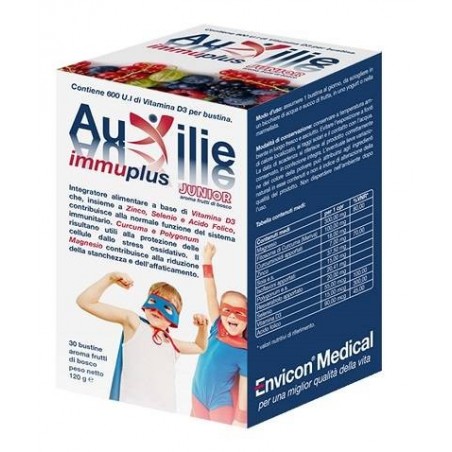 Envicon Medical Auxilie Immuplus Junior Solubile 30 Stick Pack