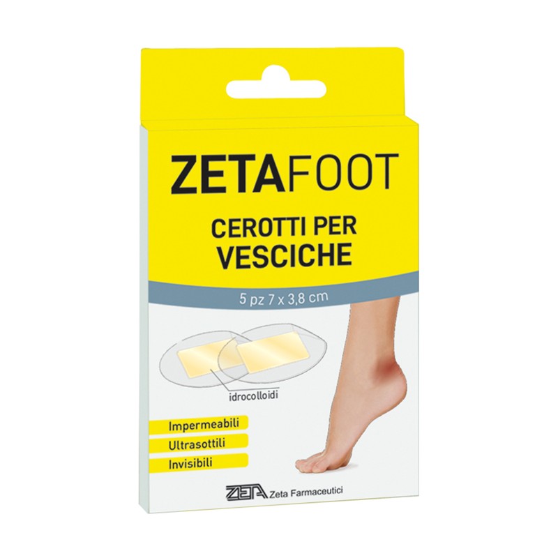 Zeta Farmaceutici Zetafoot Cerotto Idrocolloidale Vesciche 5 Pezzi