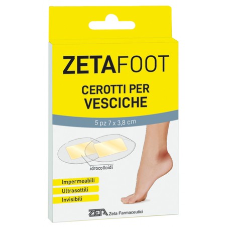 Zeta Farmaceutici Zetafoot Cerotto Idrocolloidale Vesciche 5 Pezzi