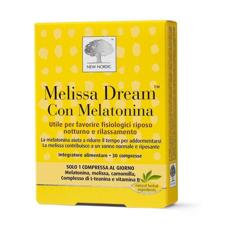 New Nordic Melissa Dream Con Melatonina 30 Compresse