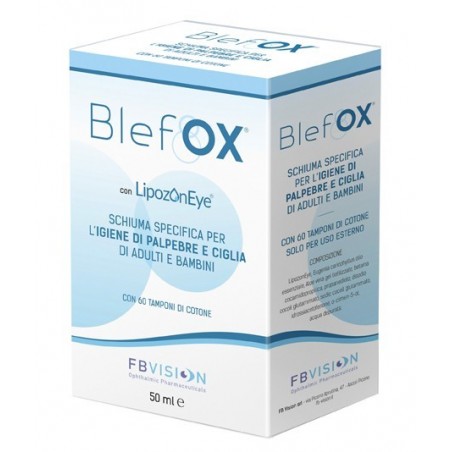 Fb Vision Blefox Schiuma Specifica Per Igiene Palpebre E Ciglia 50 Ml Con Erogatore + 60 Dischetti