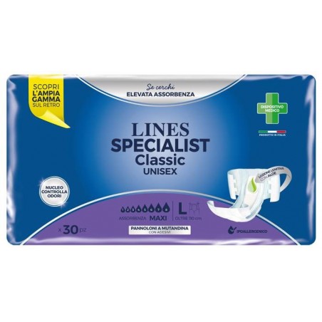 Fater Lines Specialist Classic Pannolone Mutanda Maxi Large 30 Pezzi