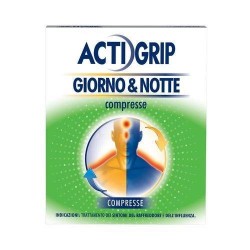 Actigrip Giorno & Notte Farmaco per Influenza e Raffreddore 16 Compresse