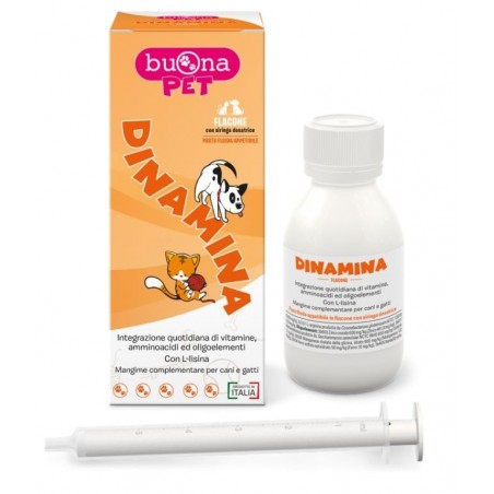 Buona Societa' Benefit Dinamina Cani Gatti Flacone Con Siringa Dosatrice In Pasta 60 G Buonapet