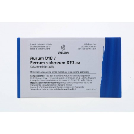 Weleda Italia Weleda Aurum D10 Ferrum Sidereum D10 8 Fiale Da 1 Ml L'una