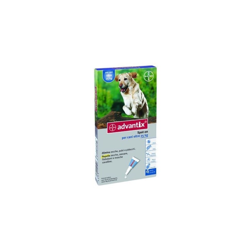 Elanco Italia Advantix Spot-on Per Cani Oltre 25 Kg Fino A 40 Kg