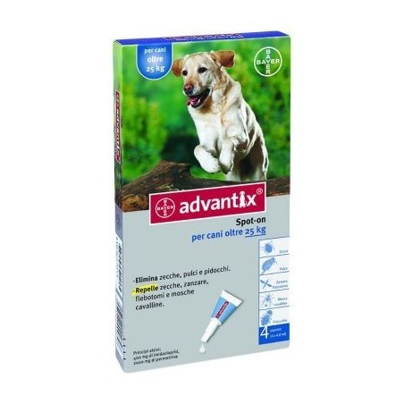 Elanco Italia Advantix Spot-on Per Cani Oltre 25 Kg Fino A 40 Kg