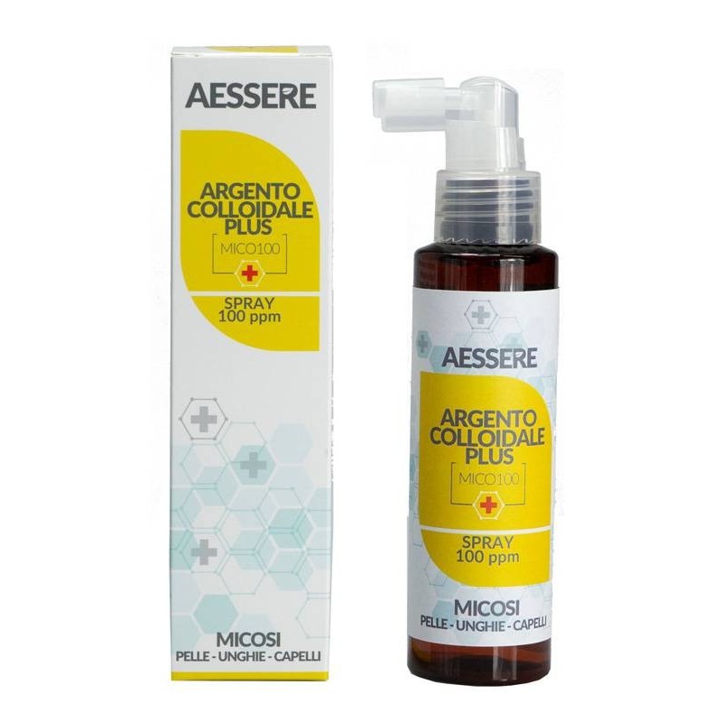 Argento Colloidale 100 ppm Plus Mico Spray 100 ml Aessere Per mIcosi di unghie e pelle.