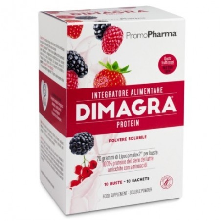 Promopharma Dimagra Protein Red Fruit 10 Buste