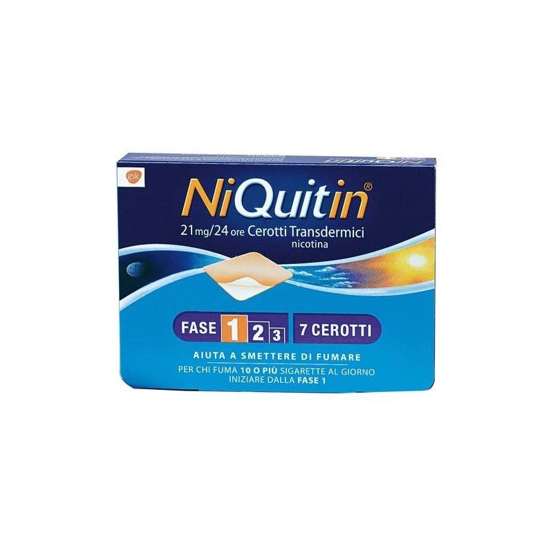 Perrigo Italia Niquitin nicotina 21mg/24h 7 cerotti transdermici