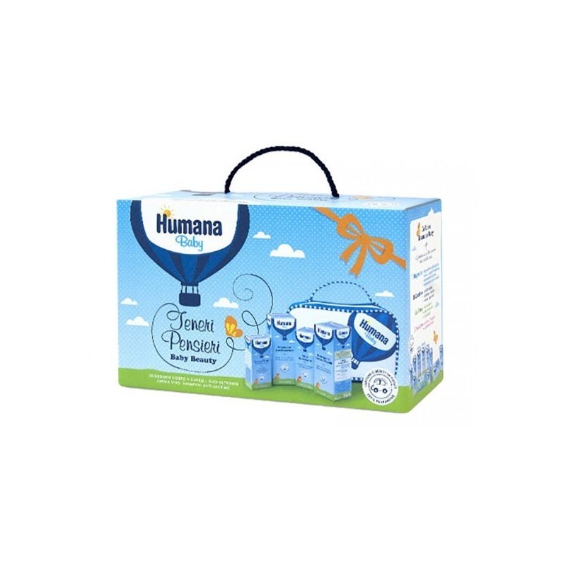 Humana Italia Humana Teneri Pensieri Baby Bag 1 Olio Nutriente + 1 Shampoo Antilacrime + 1 Salviettine 60 Pezzi + 1 Polvere Aspe