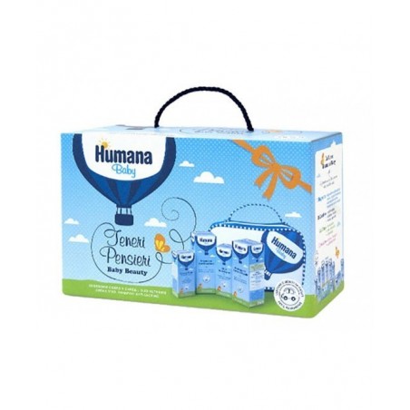 Humana Italia Humana Teneri Pensieri Baby Bag 1 Olio Nutriente + 1 Shampoo Antilacrime + 1 Salviettine 60 Pezzi + 1 Polvere Aspe