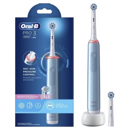 Procter & Gamble Oral-b Pro 3 Blu Sensitive Spazzolino Elettrico + 2 Refill