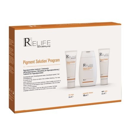 Relife Pigment Solution Program Kit Day Cream 30 Ml + Night Cream 30 Ml + Cleanser 100 Ml Nuovo Packaging Multilingua