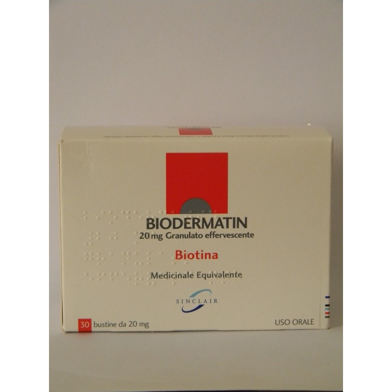 Alliance Pharma Biodermatin 5 Mg Compresse Biodermatin 20 Mg Granulato Effervescente Biotina