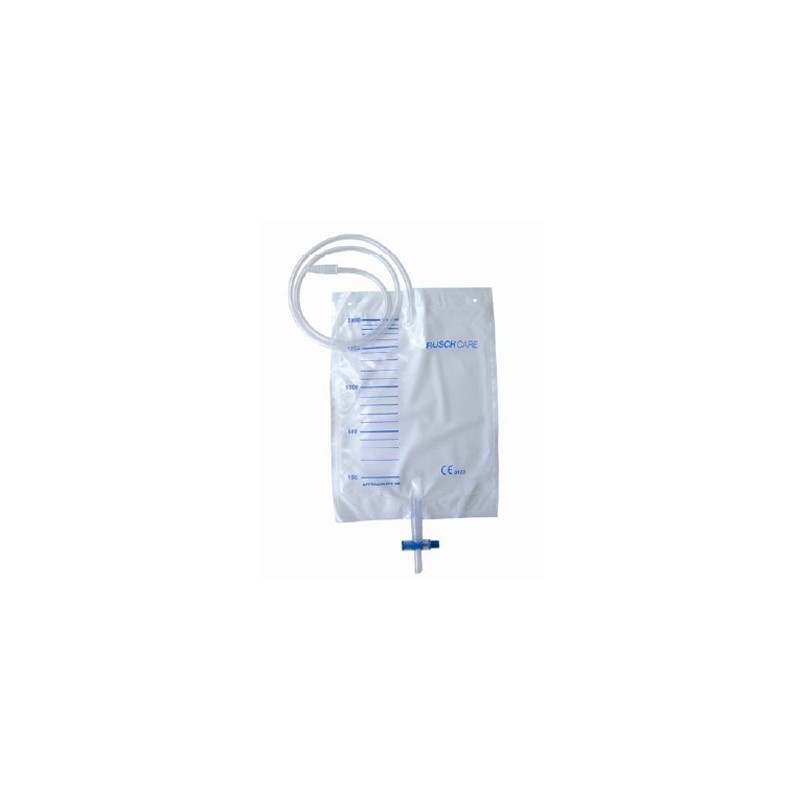 Teleflex Medical Sacca Di Drenaggio Letto Per Incontinenza 2000ml In Pvc Con Valvola Di Non Ritorno E Scarico Sterile Con Tubo D