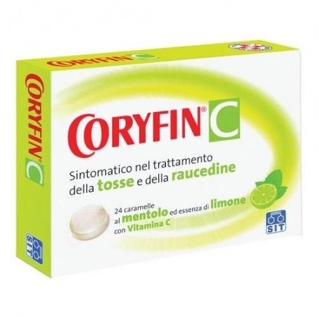 Coryfin® C Gusto Limone Farmaco per la Tosse e Raucedine 24 Caramelle