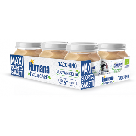 Humana Italia Humana Omogeneizzato Di Tacchino Biologico 6 Vasetti Da 80 G