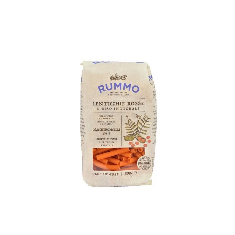 Rummo Maccheroncelli N 7 Lenticchie Rosse E Riso Integrale 300 G