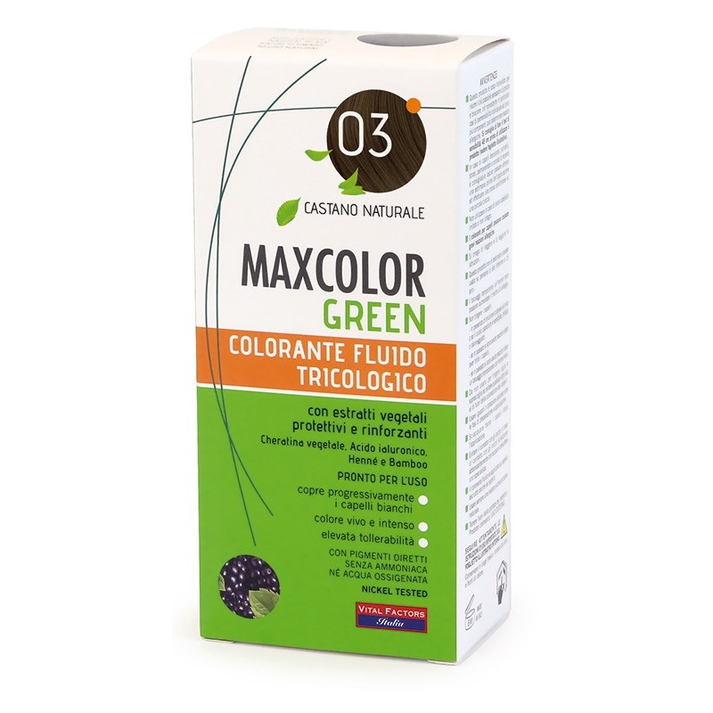 Vital Factors Italia Maxcolor Green 03 Castano Naturale 75 Ml + Balsamo 15 Ml