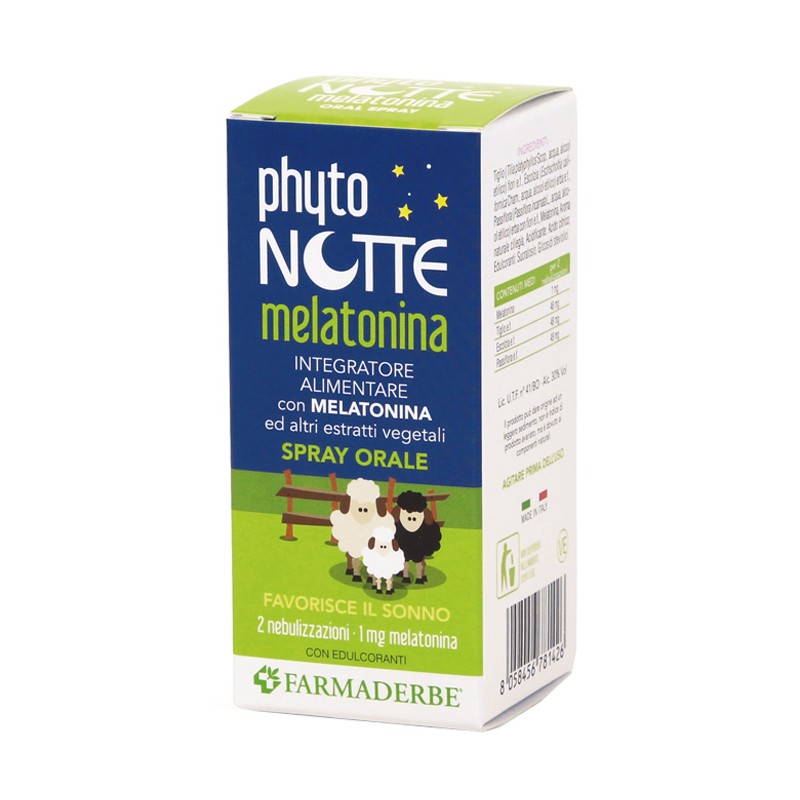 Farmaderbe Phyto Notte Melatonina Spray Orale 30 Ml