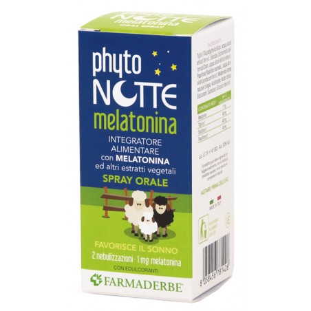 Farmaderbe Phyto Notte Melatonina Spray Orale 30 Ml