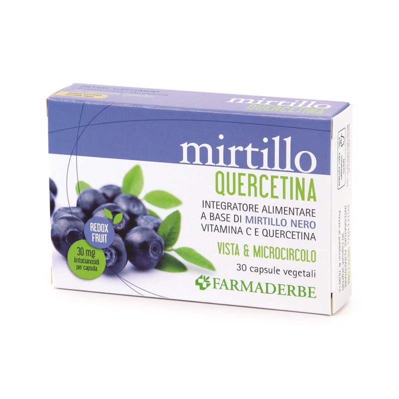 Farmaderbe Mirtillo Quercetina 30 Capsule Vegetali