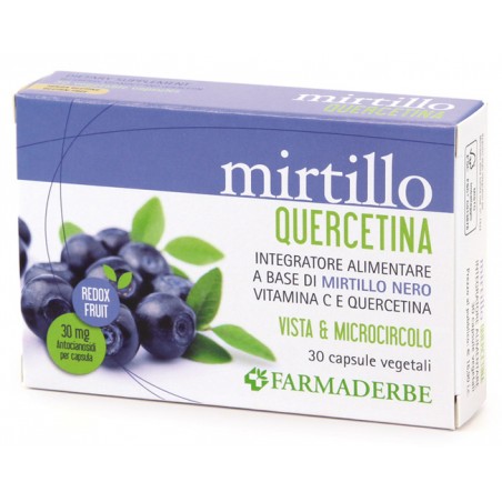 Farmaderbe Mirtillo Quercetina 30 Capsule Vegetali