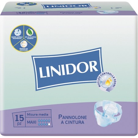 Fater Pannolone Linidor A Cintura Maxi Misura Media 15 Pezzi