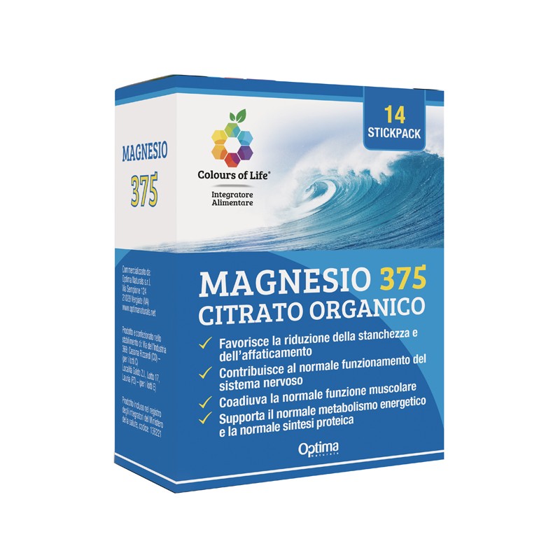 Optima Naturals Magnesio 375 14 Stick Colours Of Life